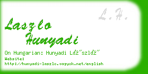 laszlo hunyadi business card